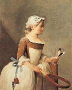 jean-Baptiste-Simeon Chardin Young Girl with a Shuttlecock china oil painting reproduction